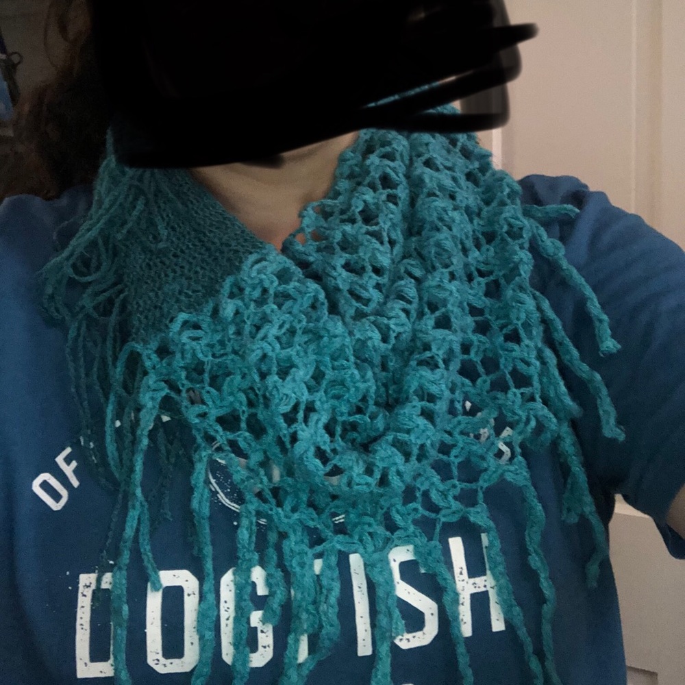 Turquoise infinity scarf